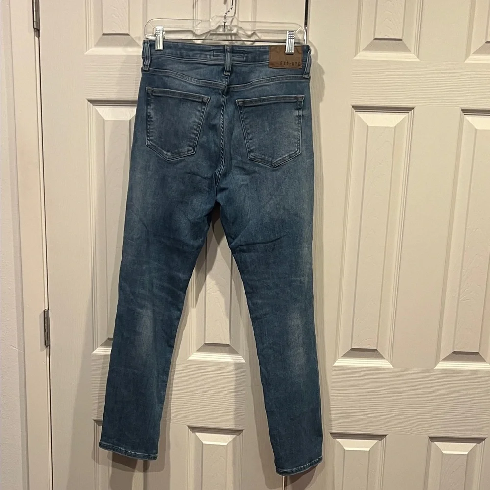 Express Dark Blue Straight Leg Jeans
